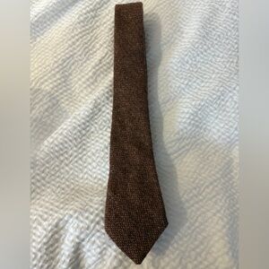 100% Wool Brown Men's Tie. Made in Britain.